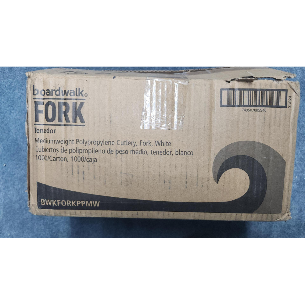 Boardwalk White Plastic Forks 600count