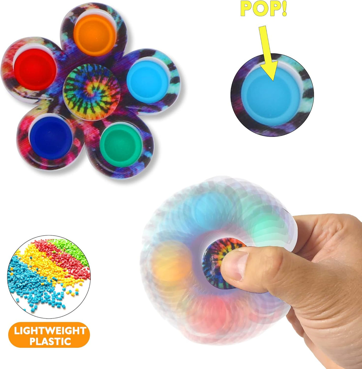 Silicone Pop It Fidget Toy - Stress Relief Sensory Push Bubble Toy