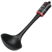 Chef Craft Premium Silicone Cooking Ladle 11.25 inch, Black – Heat-Resistant to 450°F, BPA-Free & Nonstick-Safe Kitchen Tool