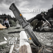 Gerber Gear StrongArm Fixed Blade Knife – Plain Edge, Black, Tactical Survival Knife for Camping, Hunting & Outdoor EDC