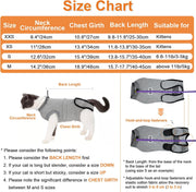 Doglemi Cat Surgery Recovery Suit Size S – Pure Cotton, Breathable, Post-Spay/Neuter & Wound Recovery Onesie | Cone Alternative