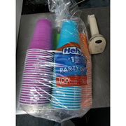 Hefty Everyday 16 oz Disposable Party Cups 100 Pack – Assorted Bright Colours, Cold Drink Plastic Cups for Parties & Events