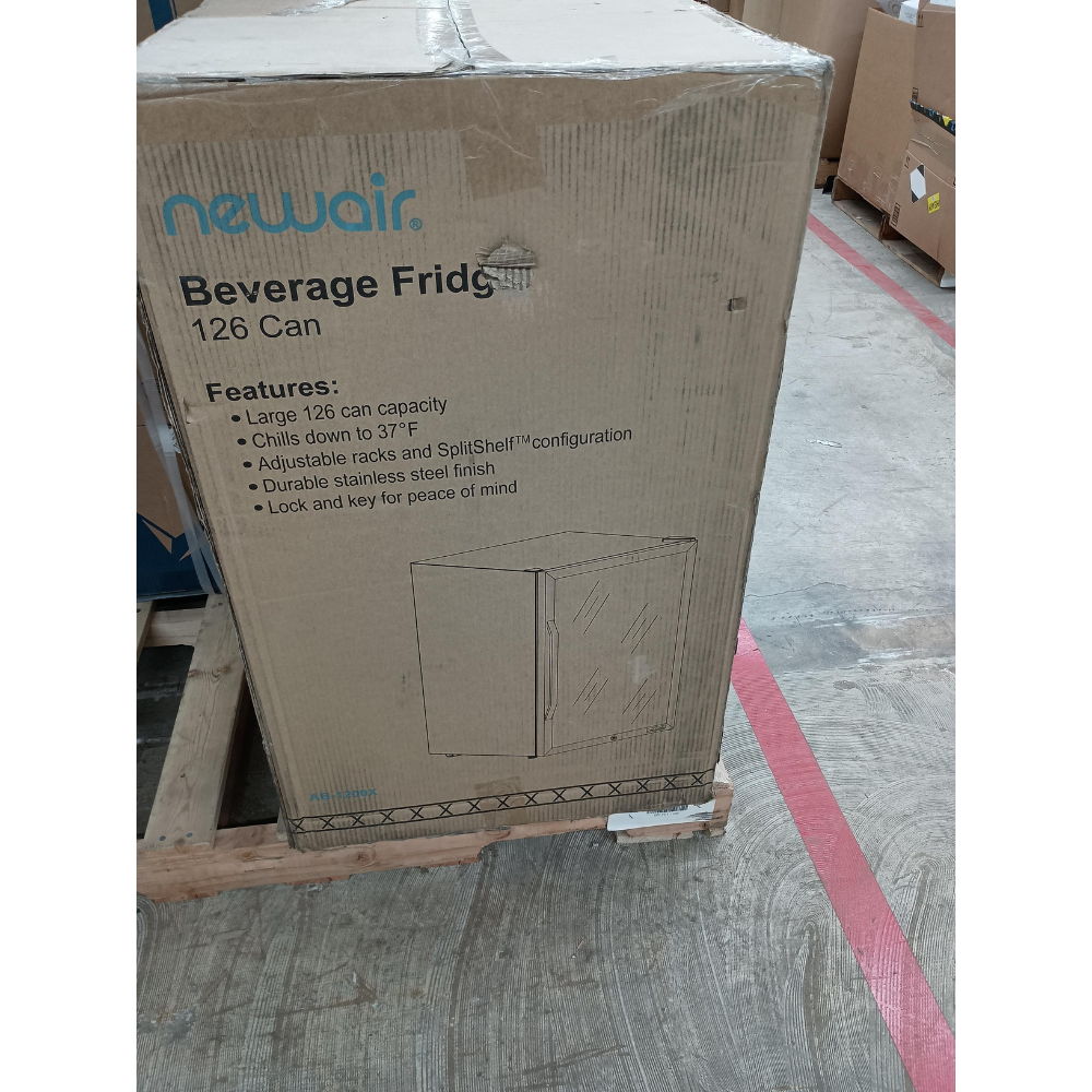 NewAir Premium Stainless Steel 126 Can Beverage Refrigerator