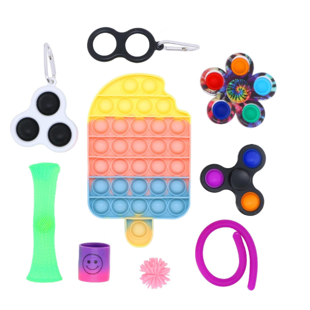 Silicone Pop It Fidget Toy | Stress Relief Sensory Push Bubble Toy