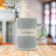 Boxer Knitting Yarn Ball Mug – Funny Quote Skein-Shaped Ceramic Coffee Cup, 12 oz | Novelty Gift for Knitters & Craft Lovers