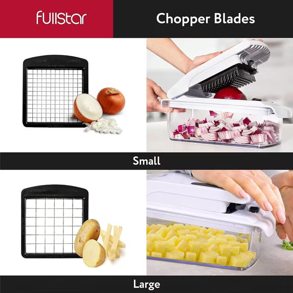 Fullstar 4-in-1 Chopper Plus Vegetable Chopper, Slicer & Spiralizer with Container – White – Box Condition 8/10
