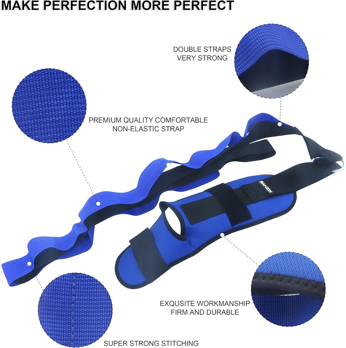Adjustable Calf & Foot Stretcher Strap – Deep Stretch for Flexibility & Mobility