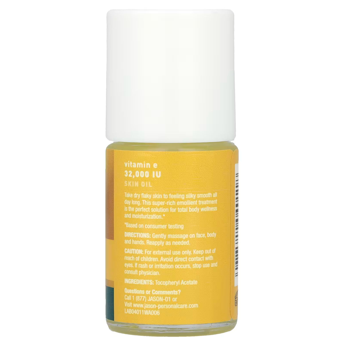 JĀSÖN Vitamin E 32,000 IU Skin Oil – 1 fl oz (30 mL) Each, Moisturizing Skin Care Oil for Dry Skin, Pack of 2