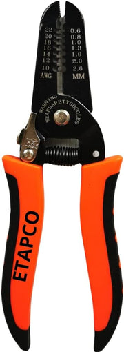ETAPCO ETWS-07 Wire Stripper & Cutter Multifunction Hand Tool for 10–22 AWG Wire – Red
