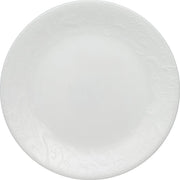 Corelle Bella Faenza Embossed Lunch Plates – White Dinnerware, 2-Pack