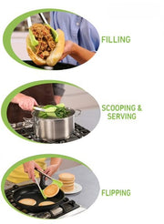 Allstar Innovations Clever Tongs 2-in-1 Spatula & Tongs, 4-Pack
