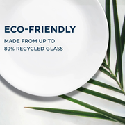 Corelle Winter Frost White Bread Plates Set (6-Pack) | 6.75” Lightweight Glass Dessert & Side Plates