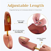 MohagonYard Aromatic Cedar Shoe Trees for Men 1 Pair – Natural Cedar Wood, Adjustable, Odour Absorbing, Shoe Shape Retention
