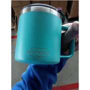 Thyself Insulated Coffee Mug with Handle - 14 oz Stainless Steel Travel Cup