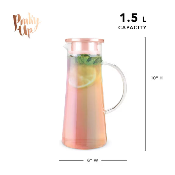 Pinky Up Charlie Glass Iced Tea Pitcher, 48oz