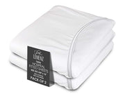 LENENZ Hospital Bed Fitted Sheets 2-Pack – Soft Jersey Twin Sheets, 36" x 84" x 16", White