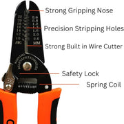 ETAPCO ETWS-07 Wire Stripper & Cutter Multifunction Hand Tool for 10–22 AWG Wire – Red