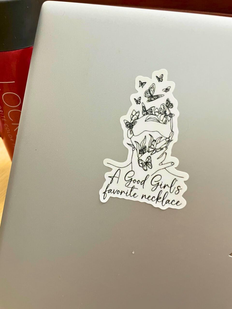 VIETSUN A Good Girl's Favorite Necklace Sticker – 3-Inch Bookish Dark Romance Decal