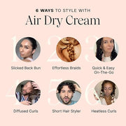 JVN Complete Air Dry Cream with Hemisqualane – Frizz Control & Natural Hair Styling Cream, 5 fl oz (147 mL)