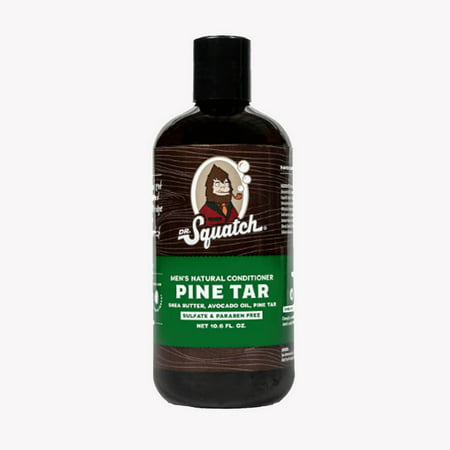 Dr. Squatch Pine Tar Shampoo – 8 fl oz, Men's Cleansing & Moisturizing Hair Shampoo with Jojoba Oil and Oat Protein