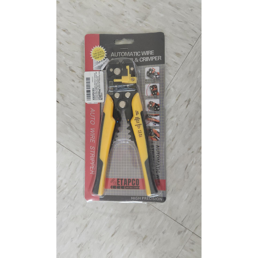 3-in-1 Wire Stripper Tool | Cutter, Crimper & Adjustable Cable Stripper (Yellow)