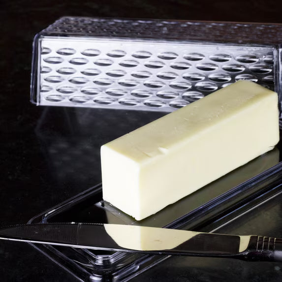 Chef Craft Select Clear Plastic Butter Dish with Lid – 7-Inch Butter Storage Container