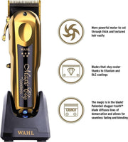 Wahl Professional 5-Star Gold Cordless Magic Clip Hair Clipper, 8148-700