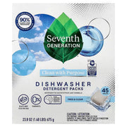 Seventh Generation Free & Clear Dishwasher Detergent Packs – 45 Count, 23.8 oz