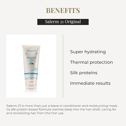 Salerm 21 Silk Protein Instant Hair Conditioner – Leave-In or Rinse-Out, 200 mL