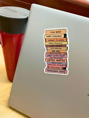 Enemies to Lovers Bookish Reading Sticker for Book Lovers, Readers & Romance Fans – Decorative Decal for Kindle, E-Reader, Laptop, Notebook & Journal