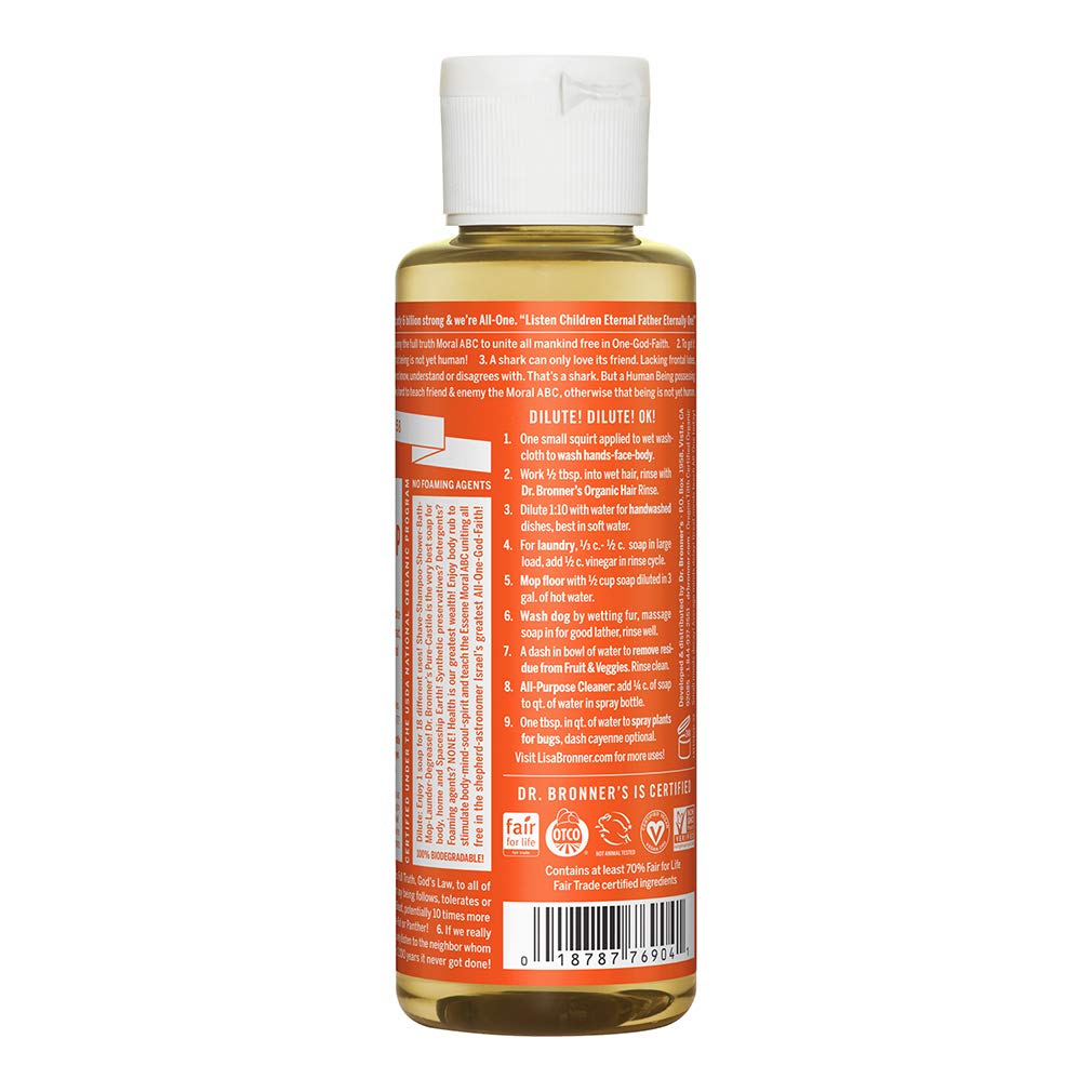 Dr. Bronner's 18-in-1 Tea Tree Pure-Castile Liquid Soap, 4 fl oz