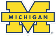Michigan Wolverines M Logo Yellow Vinyl Die-Cut Sticker Decal – 3 Inch