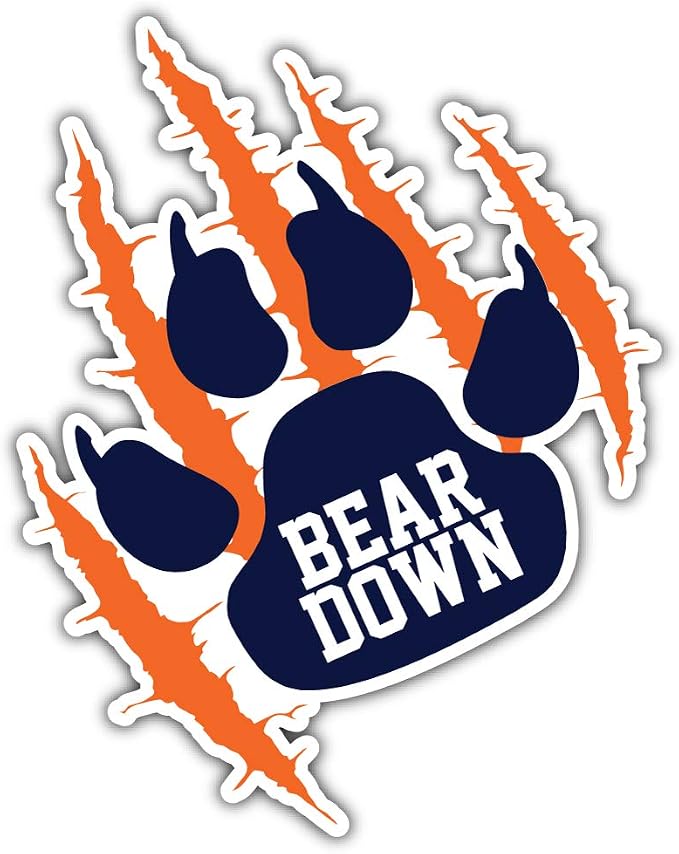 Chicago Bear Football 4 × 5 Inch Car Bumper Sticker Decal – City Sports Design