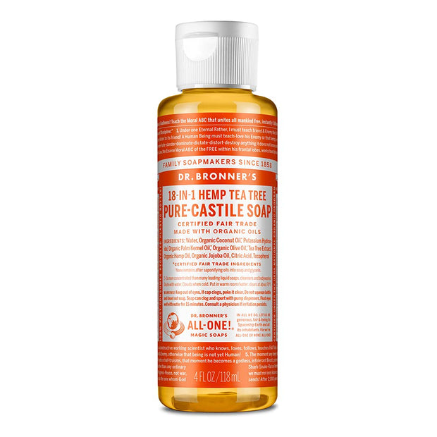 Dr. Bronner's 18-in-1 Tea Tree Pure-Castile Liquid Soap, 4 fl oz