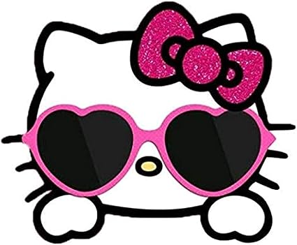 Hello Kitty with Sunglasses Cartoon Weatherproof Vinyl Sticker Decal