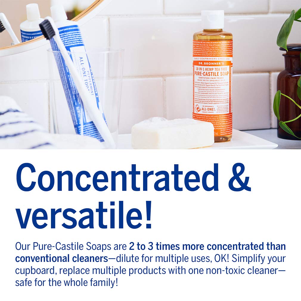 Dr. Bronner's 18-in-1 Tea Tree Pure-Castile Liquid Soap, 4 fl oz