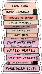 Enemies to Lovers Bookish Reading Sticker for Book Lovers, Readers & Romance Fans – Decorative Decal for Kindle, E-Reader, Laptop, Notebook & Journal