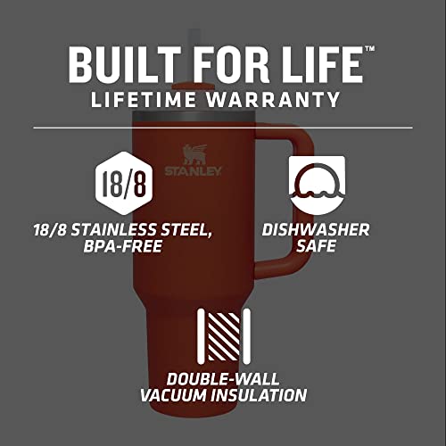 Stanley Quencher H2.0 FlowState Tumbler 40 oz with Handle & Straw – Tigerlily