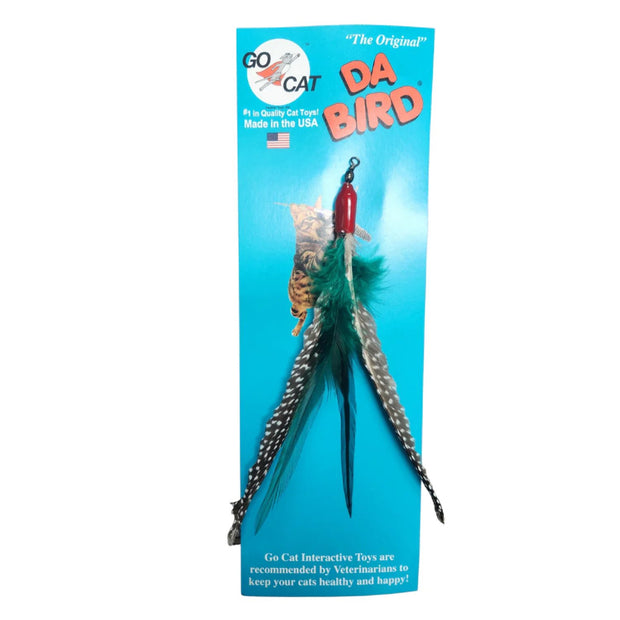 GoCat Da Bird Feather Cat Toy Refill – Handmade Interactive Cat Teaser Attachment, 1 Pack