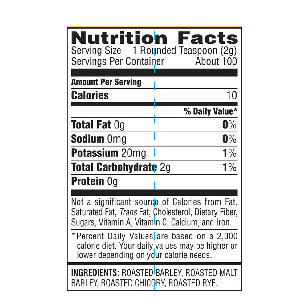 Kaffree Roma Instant Roasted Grain Beverage 7 oz – Caffeine-Free Coffee Substitute | Non-GMO, Natural, Unsweetened