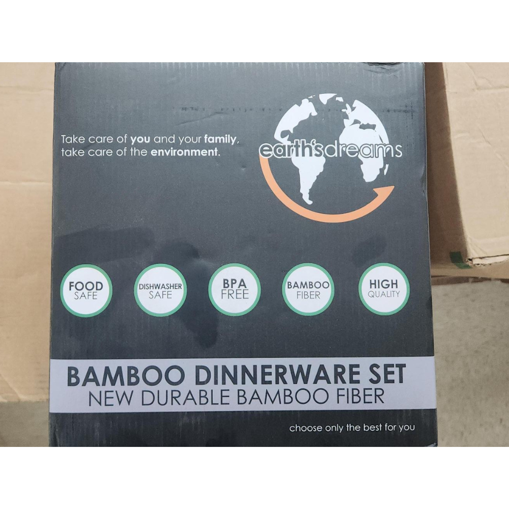 Earth's Dreams Bamboo Dinnerware Set - Reusable Eco-Friendly Dishes