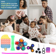 Silicone Pop It Fidget Toy - Stress Relief Sensory Push Bubble Toy