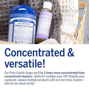 Dr. Bronner's Pure-Castile Liquid Soap Lavender 4 oz – Plant-Based Multi-Purpose Soap