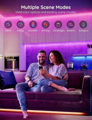Govee RGB LED Strip Lights 32.8ft – Bluetooth App Control, Music Sync & 64 Scene Modes