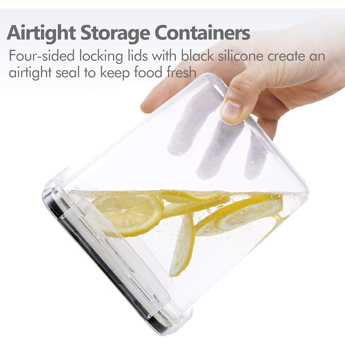 Airtight Food Storage Containers with Lids, 8-Piece Set – BPA-Free Plastic Pantry Organizers for Flour, Sugar, Cereal & Dry Foods