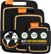 Earth’s Dreams Composite Wood Cutting Board Set of 3 with Juice Groove