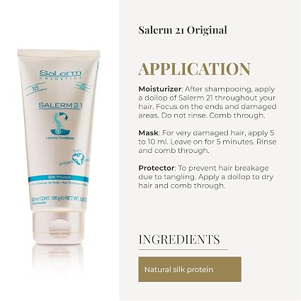 Salerm 21 Silk Protein Instant Hair Conditioner – Leave-In or Rinse-Out, 200 mL