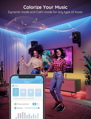 Govee RGB LED Strip Lights 32.8ft – Bluetooth App Control, Music Sync & 64 Scene Modes