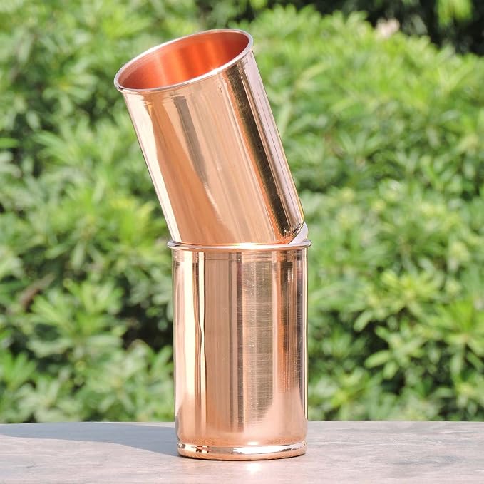 ANCIENT IMPEX Pure Copper Drinking Tumblers, Set of 2