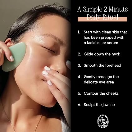 Mount Lai The Jade Gua Sha Facial Lifting Tool – Genuine Jade Face Massage Tool